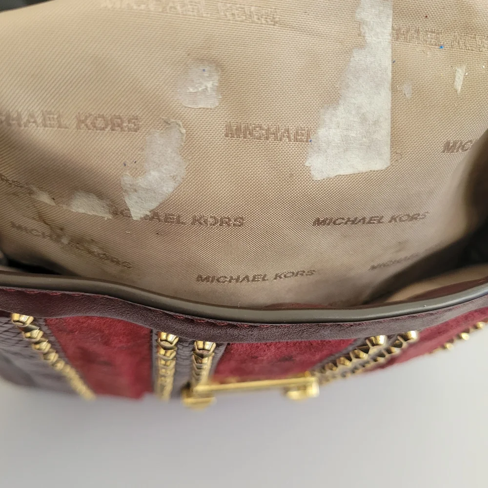 MICHAEL KORS WHITNEY LEATHER BACKPACK.
